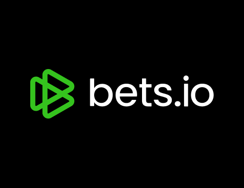 Bets.io logo: a green geometric icon to the left of the white 'bets.io' wordmark on a black background.